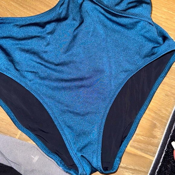 Anthropologie Solid & Striped 
The Claudia One Piece Cut Out Swimsuit Blue S - Picture 5 of 13